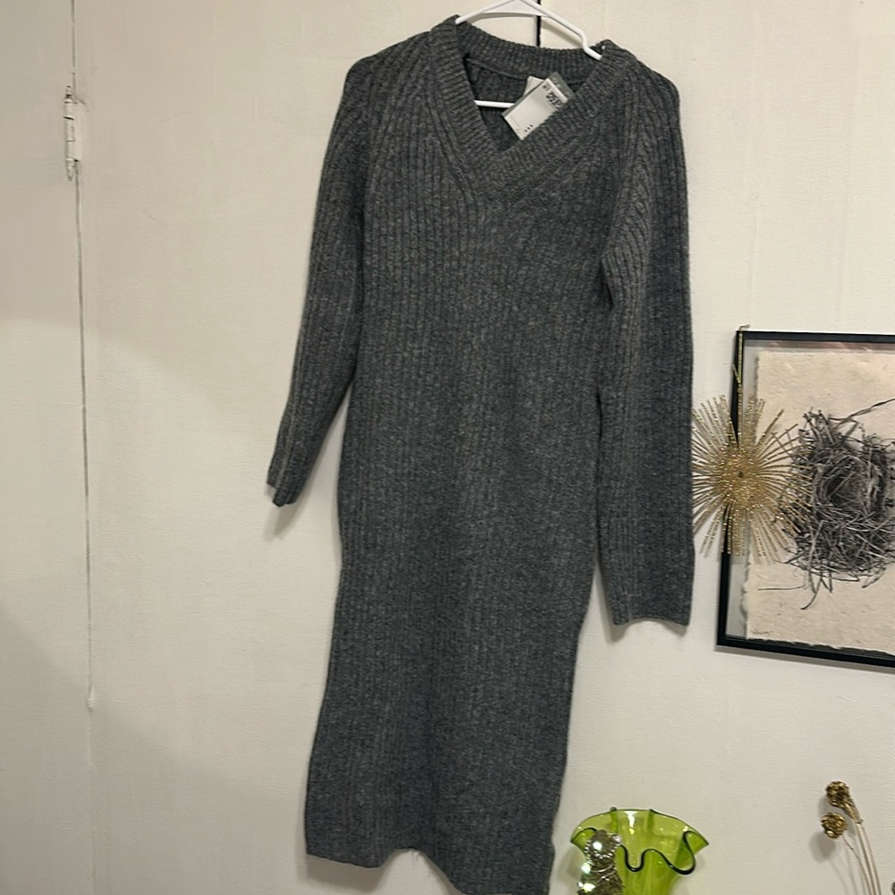 H&M Mid Length Ribbed Sweater Dress - Size M